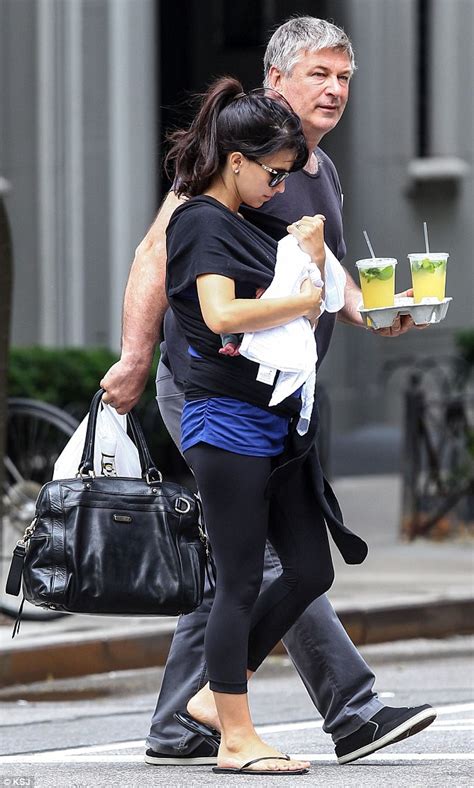 Alec And Hilaria Baldwin Stroll In Nyc With Son Rafael And Daughter