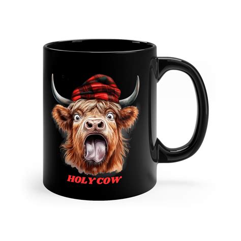 Funny Black Mug Highland Cow Chill Mug Highland Cattle Gift Funny Gift ...