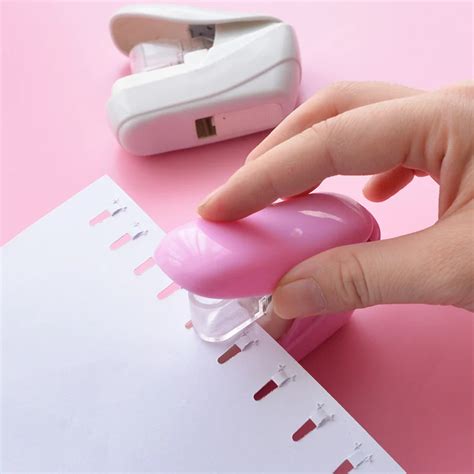 cute Stationery Students Nail Free Staple Free Stapleless Stapler Safe ...