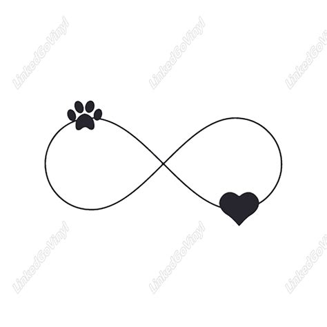 Design Free Paw And Heart Infinity Sign Love Svg Files Linkedgo Vinyl