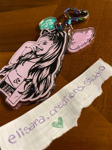 Ariana Grande Inspired Keychain My Everything Keychain Glittere Resin