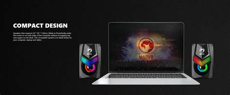 Marvo SG 118 Speaker RGB 3 5mm 3W 2 For PC And Laptop