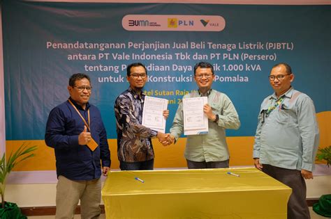 PT Vale Blok Pomalaa Gaet Kerjasama PLN UP3 Kendari Suplai Daya