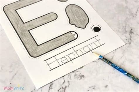 Letter E Craft - E is for Elephant [Free Printable Template] | Mombrite