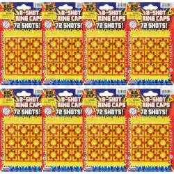 LOT OF 8 PACK 8 SHOT RING CAPS DISC FOR TOY GUN REFILL BIG BANG 576 ...