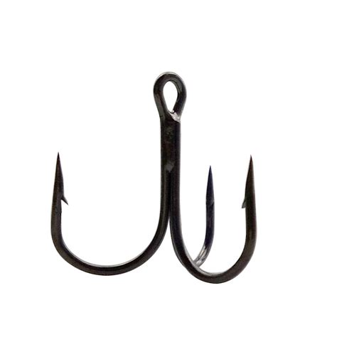 Pcs High Carbon Steel Treble Fishing Hooks Black Small Round