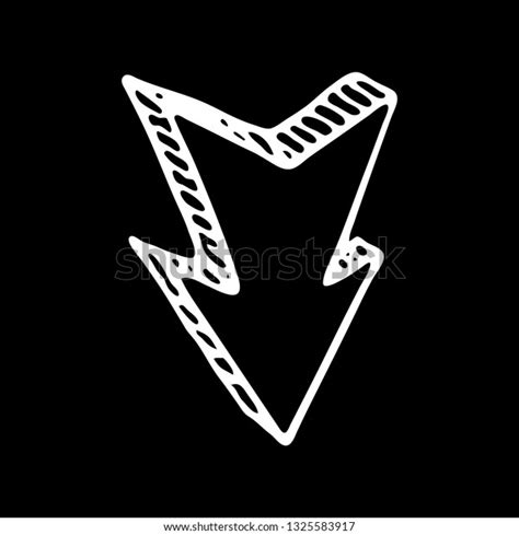 Hand Drawn 3d Arrow Doodle Icon Stock Vector Royalty Free 1325583917