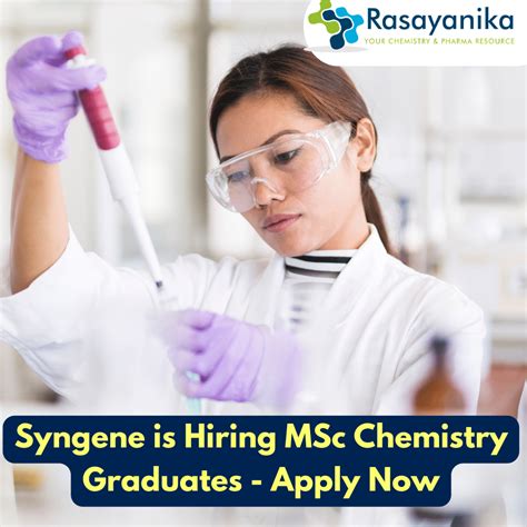 Syngene Is Hiring MSc Chemistry Graduates Apply Now