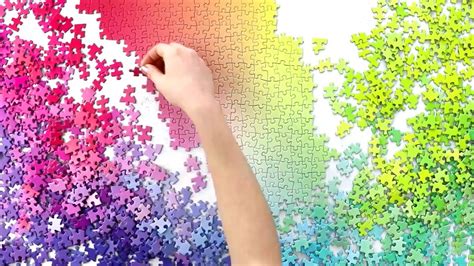 Rainbow Jigsaw Puzzle Time Lapse Oddly Satisfying 1000 Pieces