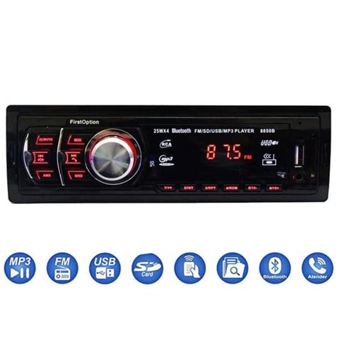 Som Para Carros Bluetooth Aparelho Mp3 Player Espelhamento Chamadas Usb