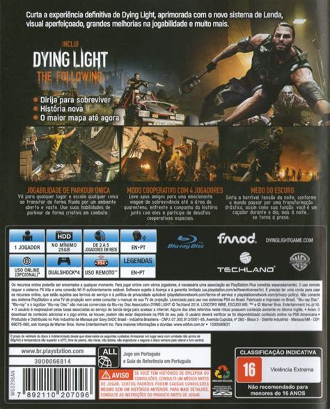 Dying Light The Following Enhanced Edition 2016 Playstation 4 Box