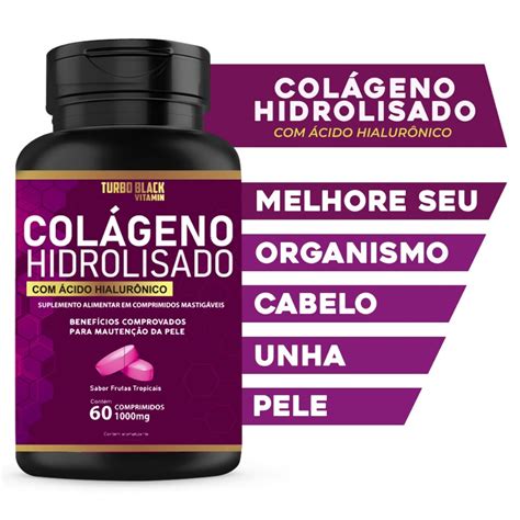 Colágeno para Pele Unhas e Cabelo Hidrolisado Ácido Hialurônico