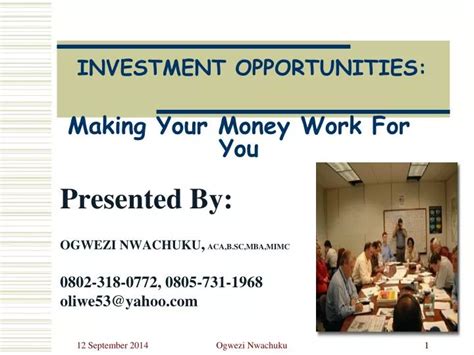 Ppt Investment Opportunities Powerpoint Presentation Free Download