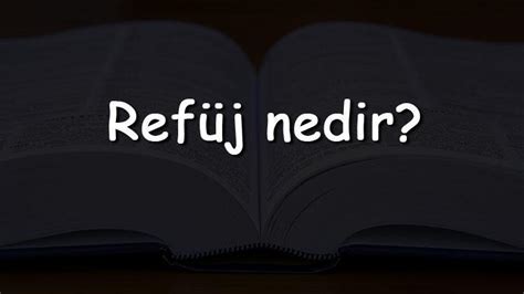 Refüj nedir Ne anlama gelir TDK ya göre refüj kelimesinin sözlük anlamı