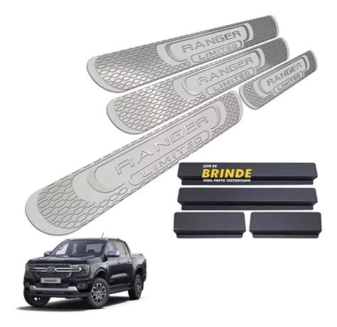 Soleira De Porta Ford Ranger Limited 2023 2024 2025 Inox Bs Frete grátis