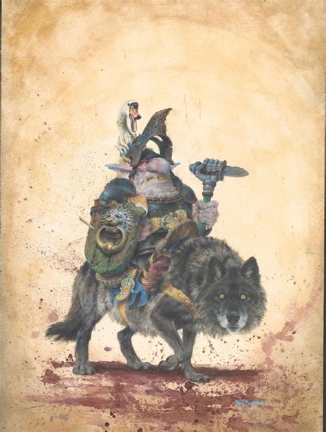 Goblin Wolf Rider Artist Paul Bonner Wolf Rider Fantasy Art