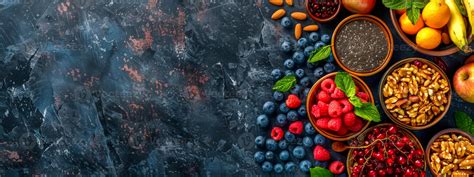 ai generated colorful assortment  healthy superfoods  dark