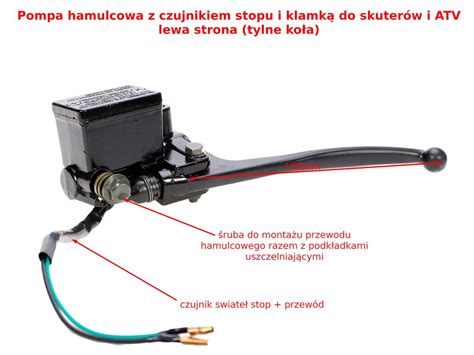 Pompa Hamulcowa Ty Lewa Z D Wigni Hamulca I Czujnikiem Jednoslady