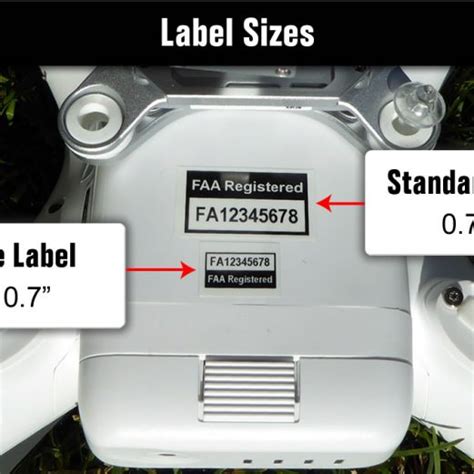 Drone Labels With Faa Uas Registration And Phone Number Sets