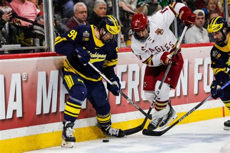 Michigan Falls Behind Early Ousted By Boston College In Frozen Four