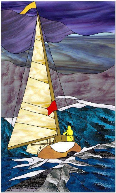 Braving The Waves Stained Glass Sailing In A Storm Stained Glass