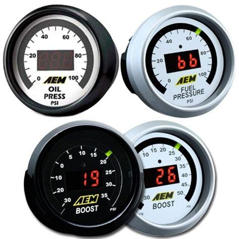 Aem 30 4406 Turbo Boost 30 4401 Oil Or Fuel Pressure Digital Gauge Kit Set Gauge Kit Digital