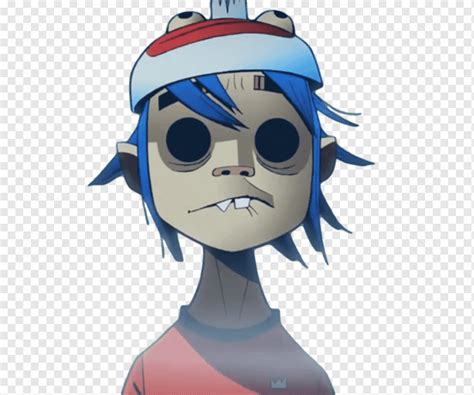 2 D Plastic Beach Murdoc Niccals Gorillaz Noodle 2d Head Cartoon