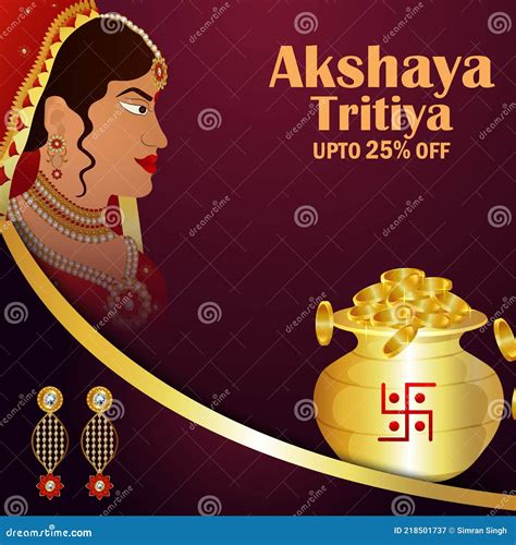 Akshaya Tritiya Jewellery Sale Promotion Indian Bride With Golden