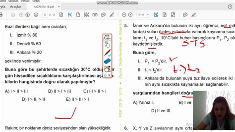 KİMYA Neslihan GEDİK MEB 9 SINIF 16 KAZANIM TESTİ YouTube