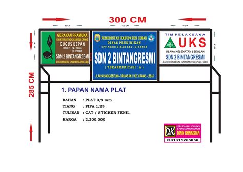 Contoh Design Papan Nama