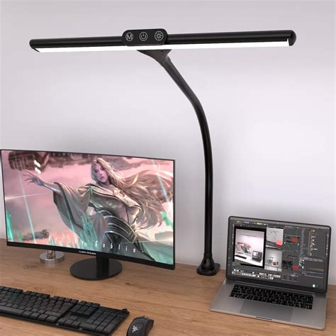 Hokone Lampe De Bureau Led Puissante Avec Pince Lampe De Table