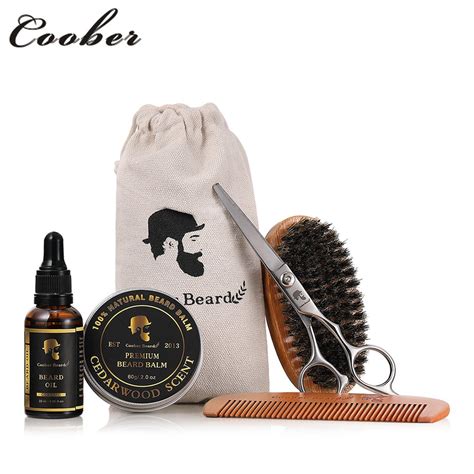 Organic Beard Oil And Balm Set With Comb And Brush China Private Label And Oem Price