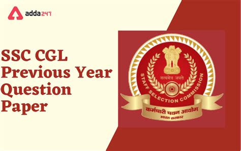 Ssc Cgl Previous Year Question Paper Pdf Download