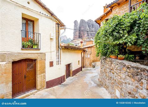 Aguero village in Spain stock photo. Image of spain - 102810342