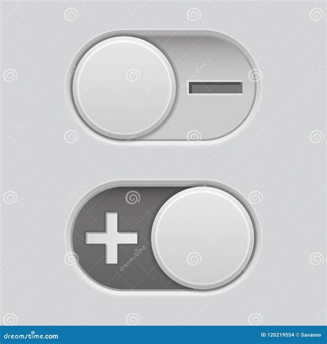 On Off Switch Slider Style Power Buttons With Red Button Background The