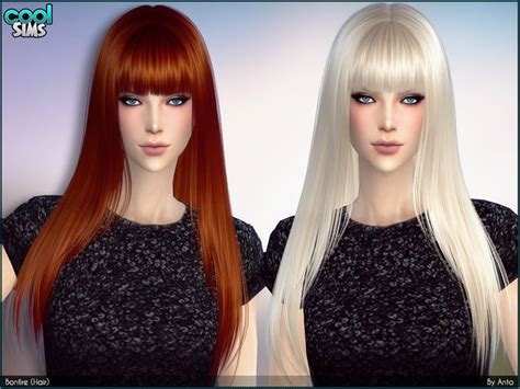 Anto Bonfire Hair Estilos De Cabelos Lisos Cabelo Sims Cabelo