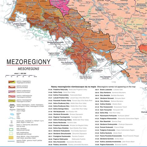 Polska Podzia Fizycznogeograficzny Mapa Compass Erli Pl