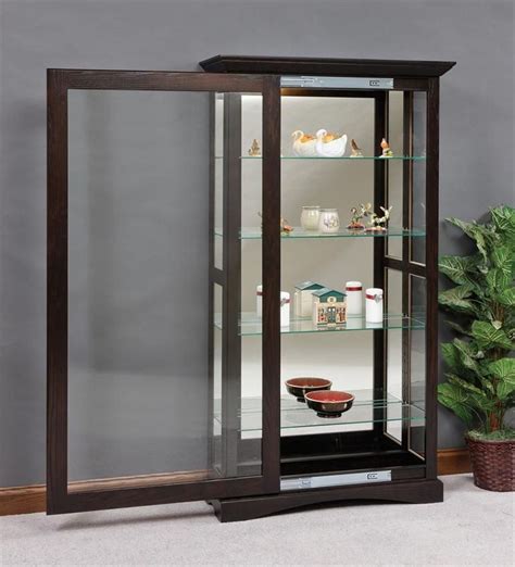 Tall Display Cabinet With Glass Doors An Elegant Addition To Any Room