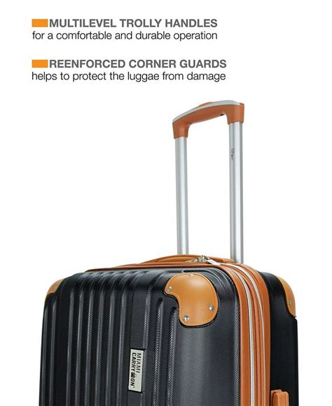 Miami Carryon Collins 3 Piece Expandable Retro Spinner Luggage Set And Reviews Home Macys