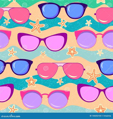 Sunglasses Seamless Pattern Stock Vector Illustration Of Element Vector 144252154