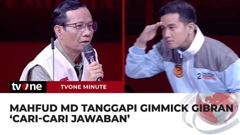 Tanggapi Gimmick Gibran Cari Jawaban Mahfud Md Jawabannya Juga