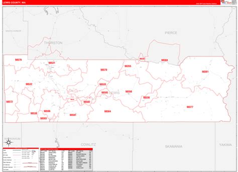 Wall Maps of Lewis County Washington - marketmaps.com