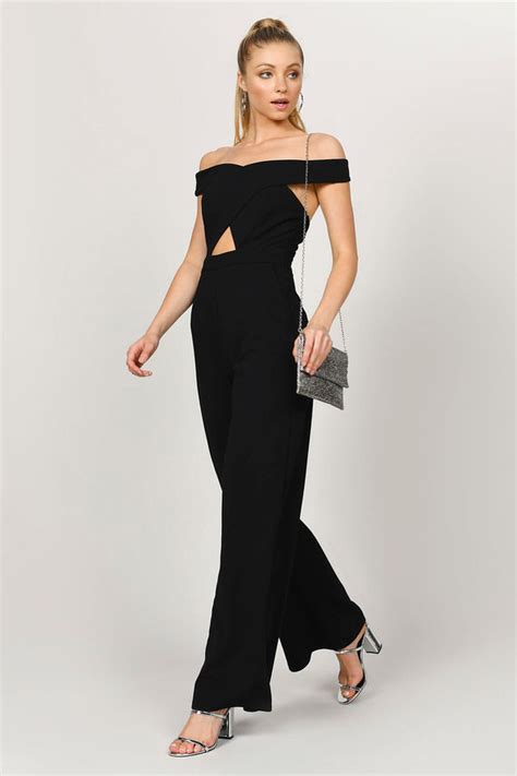 Off Shoulder Black Jumpsuit Atelier Yuwaciaojp