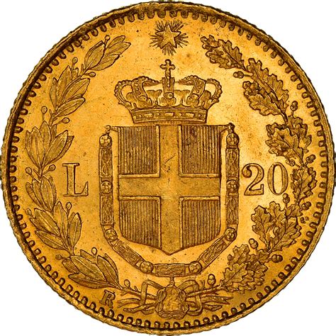 Coin Italy Umberto I Lire Rome Gold Km European Coins