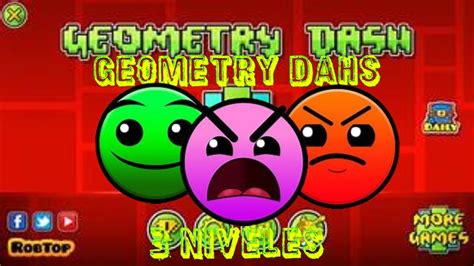 Jugando 3 NIVELES De Geometry Dash YouTube