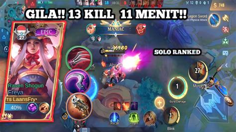 Gila Maniac Kill Ratain Pake Freya Solo Ranked Build Freya