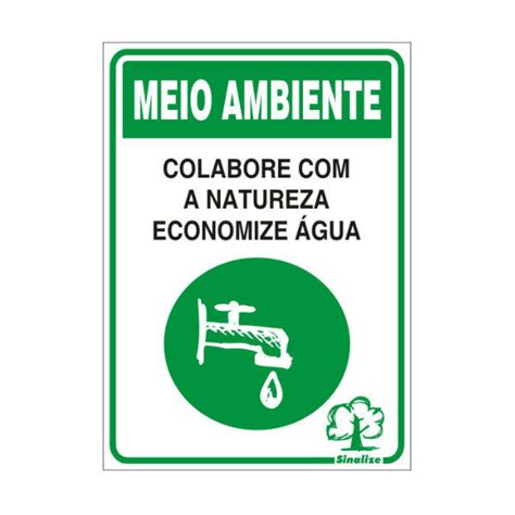 Placa Economize Gua Pl Stico X Cm Leroy Merlin