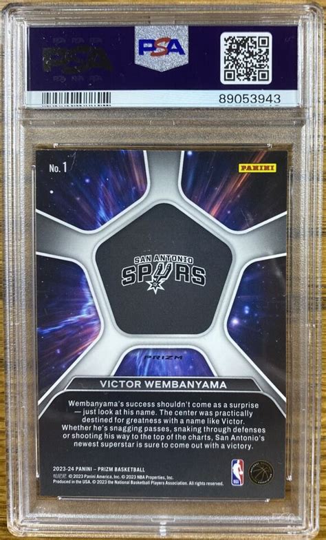 Nba Prizm Deep Space Silver Victor Wembanyama Rc Rookie Psa