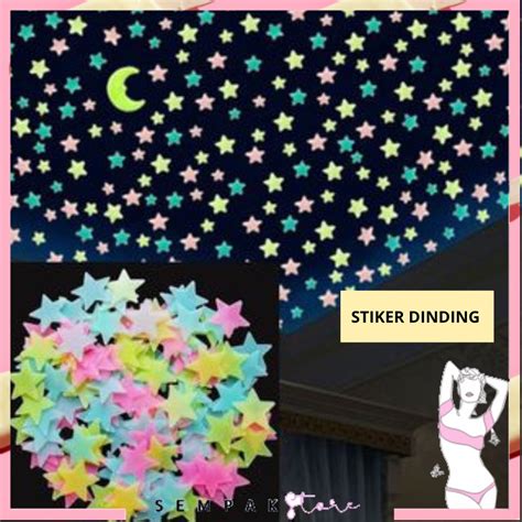 Jual Ss Stiker Bintang Per Pcs Stiker Dinding Glow In The Dark