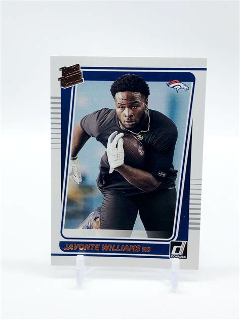 Javonte Williams 2021 Panini Donruss Rated Rookie Portrait 275 Broncos